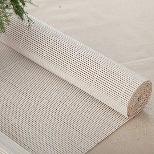 LETAU Wood Window Roller Shades Bamboo Light Filtering Window Blinds for Outdoor Garden Patio Porch Arbor Pattern 11